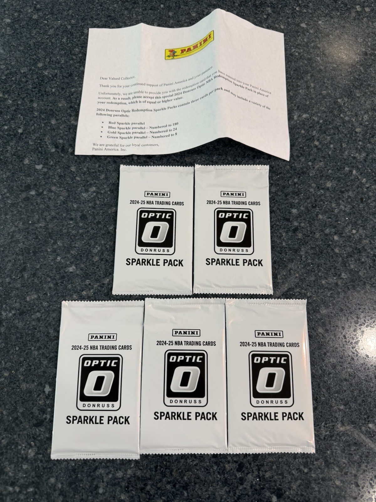 2024-25 Panini Donruss Optic NBA Redemption 3-Card Sparkle Pack! LOT OF 5!! 🏀