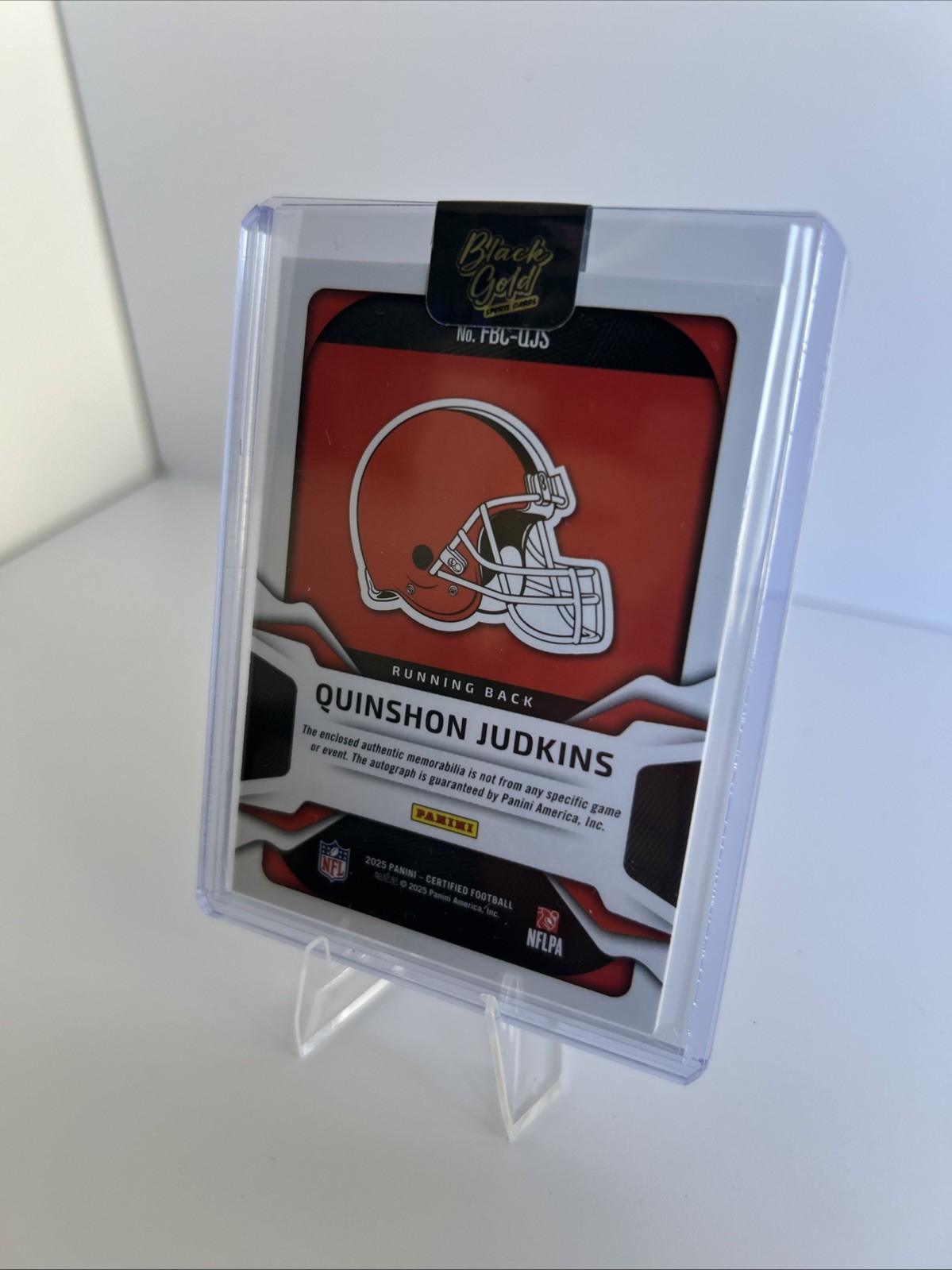 2025 Panini Certified Freshman Fabric Quinshon Judkins RPA Mirror Pink /299