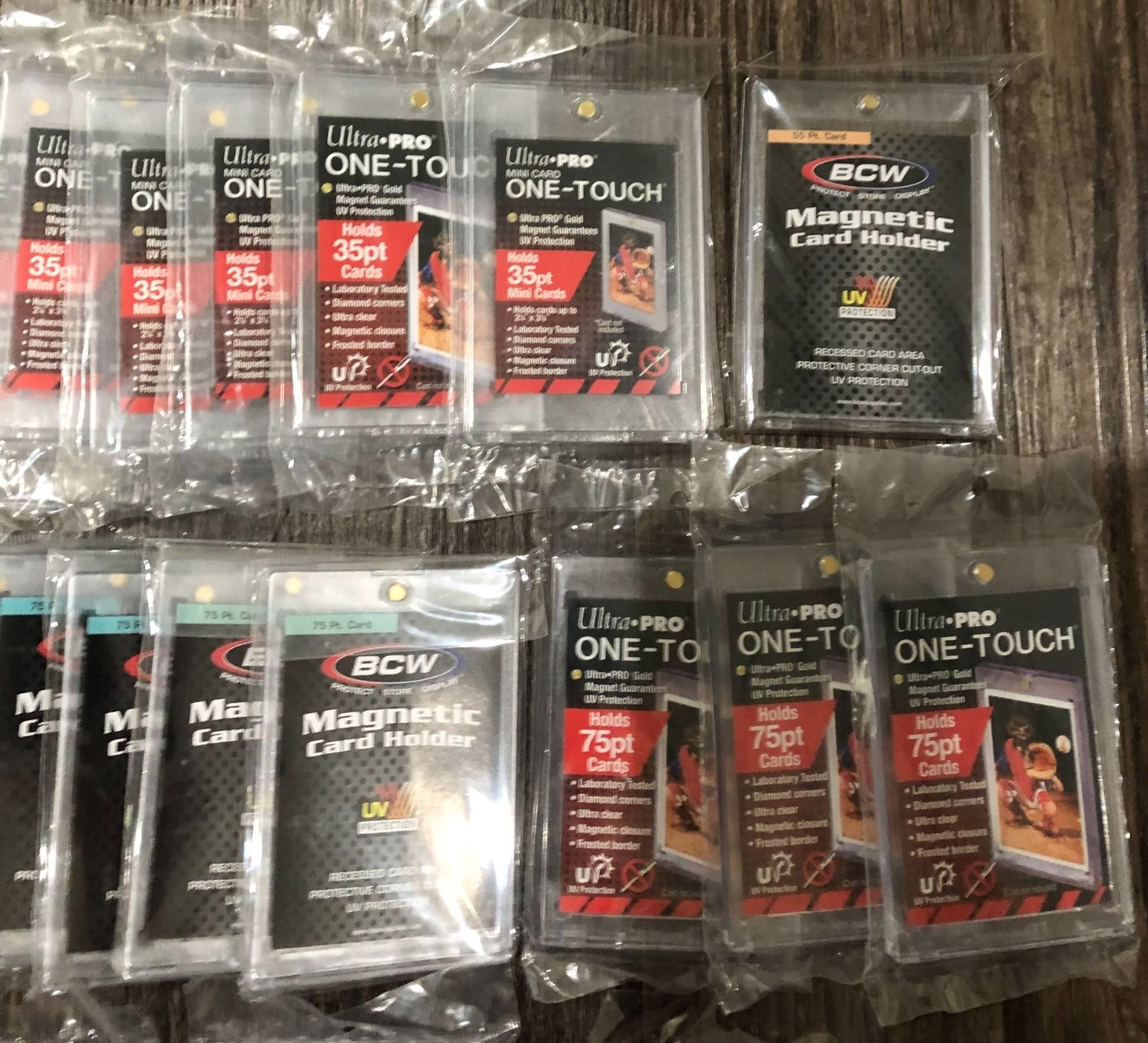 BCW Ultra Pro Magnetic One Touch Card Holder LOT of 25 – Variety of Sizes 35pt-3