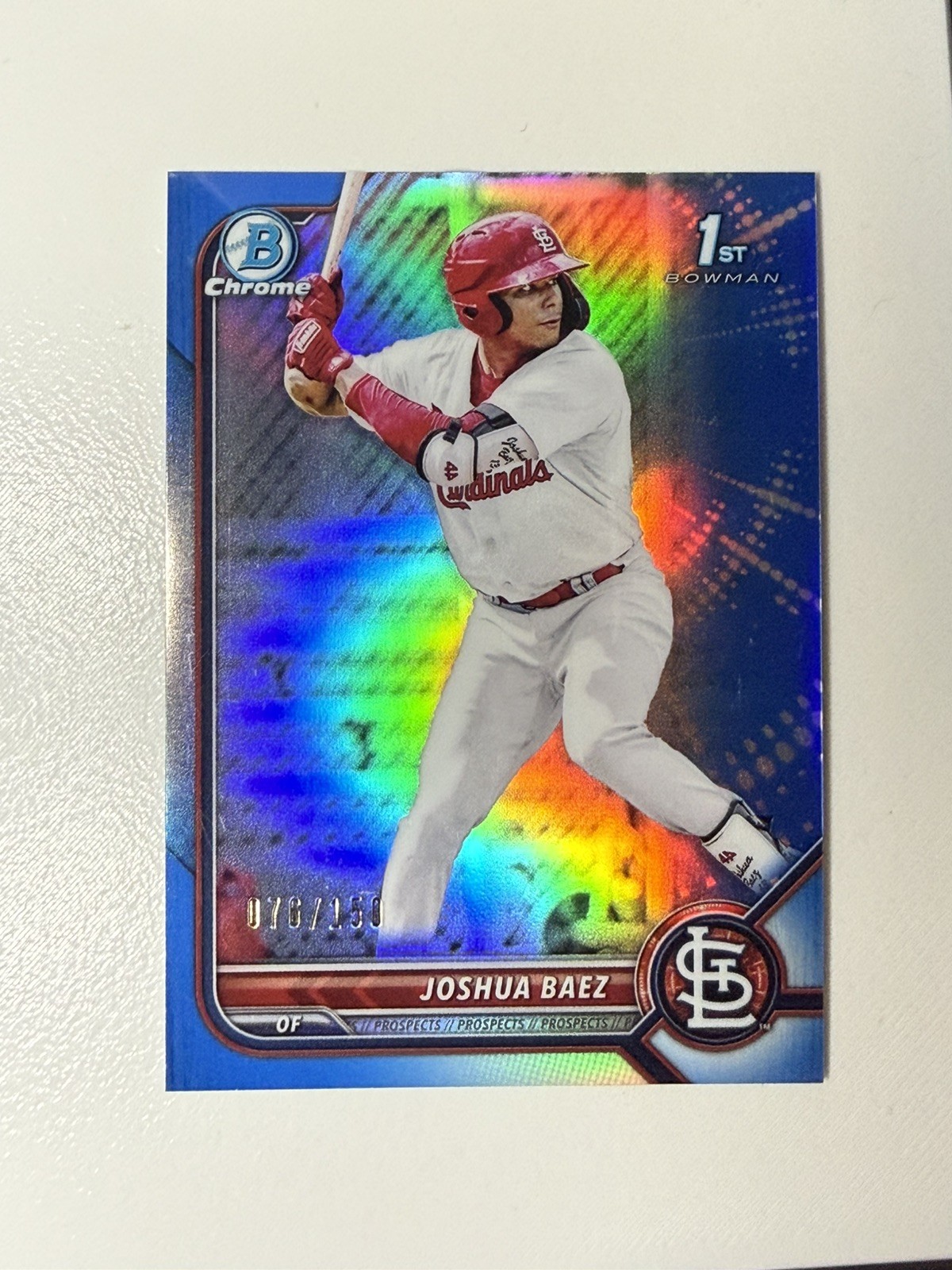 Joshua Baez 2022 Bowman Chrome True Blue /150 1st Bowman