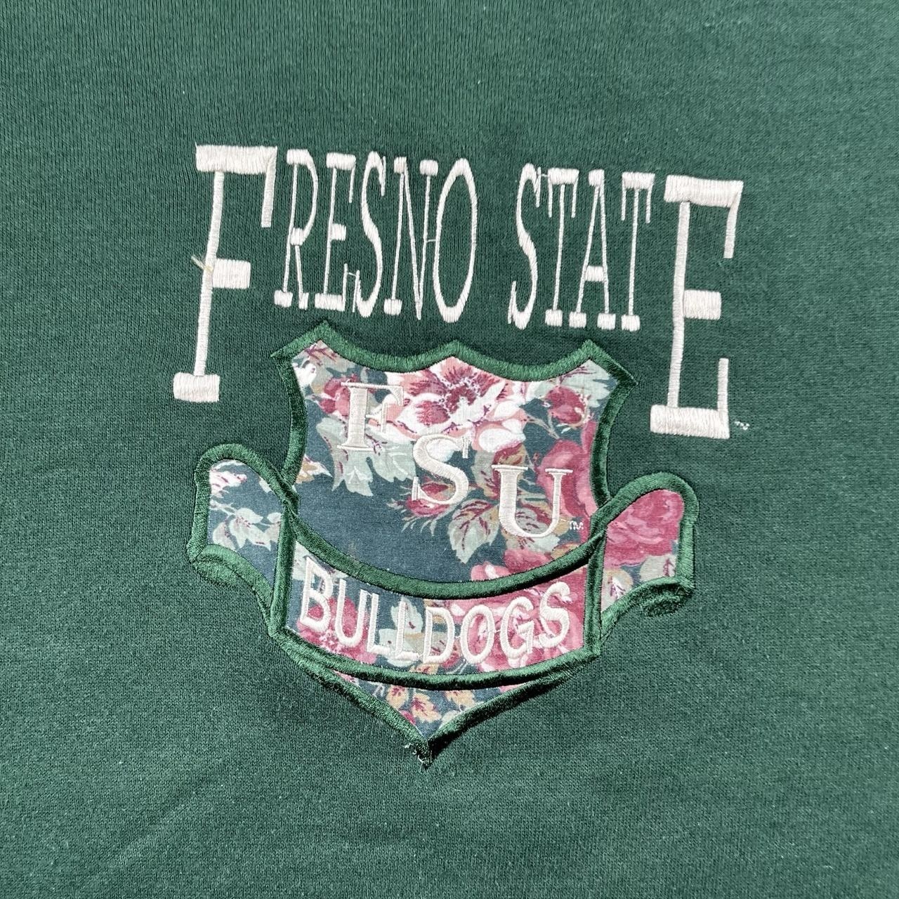 Vintage Fresno State Bulldogs Sweatshirt Mens Large Green FSU University USA 90s