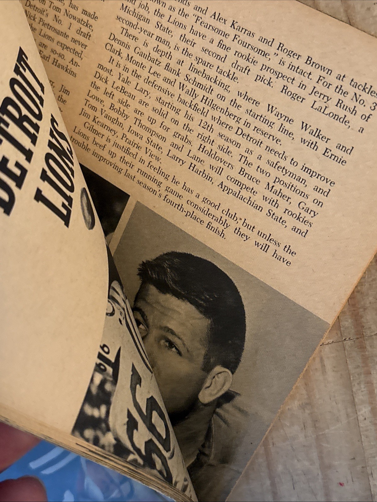 Touchdown 1965 Vintage Sports Football Magazine Joe Namath Jets Cookie Gilchrist