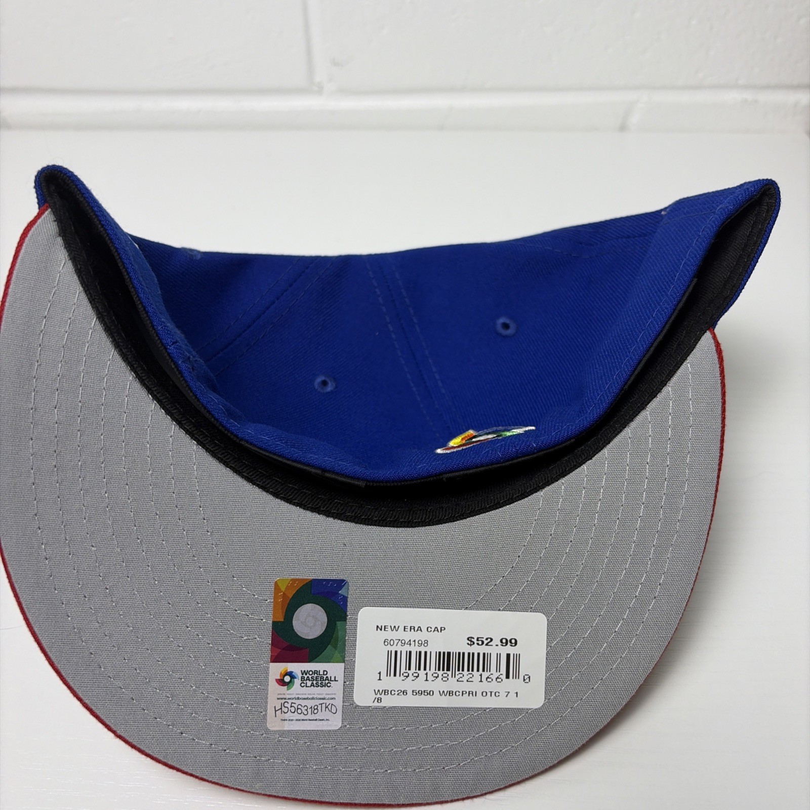 New Era Puerto Rico 2026 World Baseball Classic 59Fifty Fitted Hat Sz 7 1/8 Blue