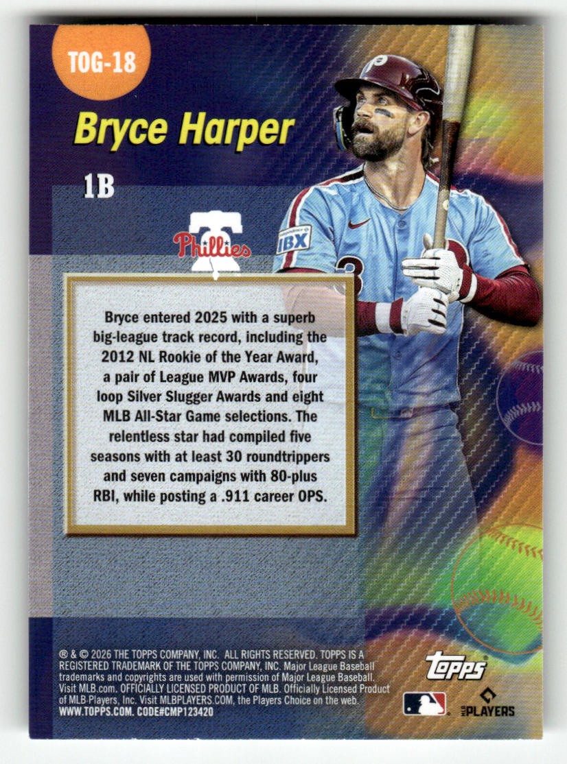 2026 Topps #TOG-18 Bryce Harper Titans of the Game