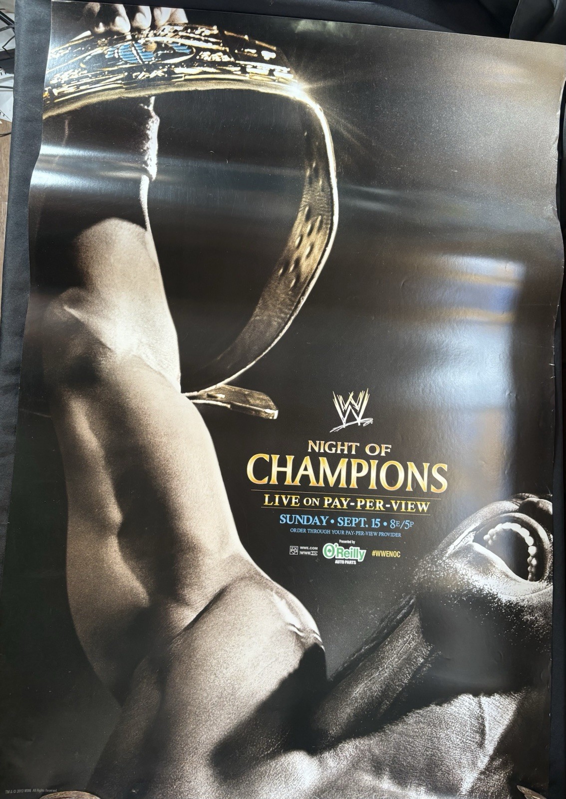 2013 WWE NIGHT OF CHAMPIONS PPV Poster kofi kingston full size 39”x27” rolled
