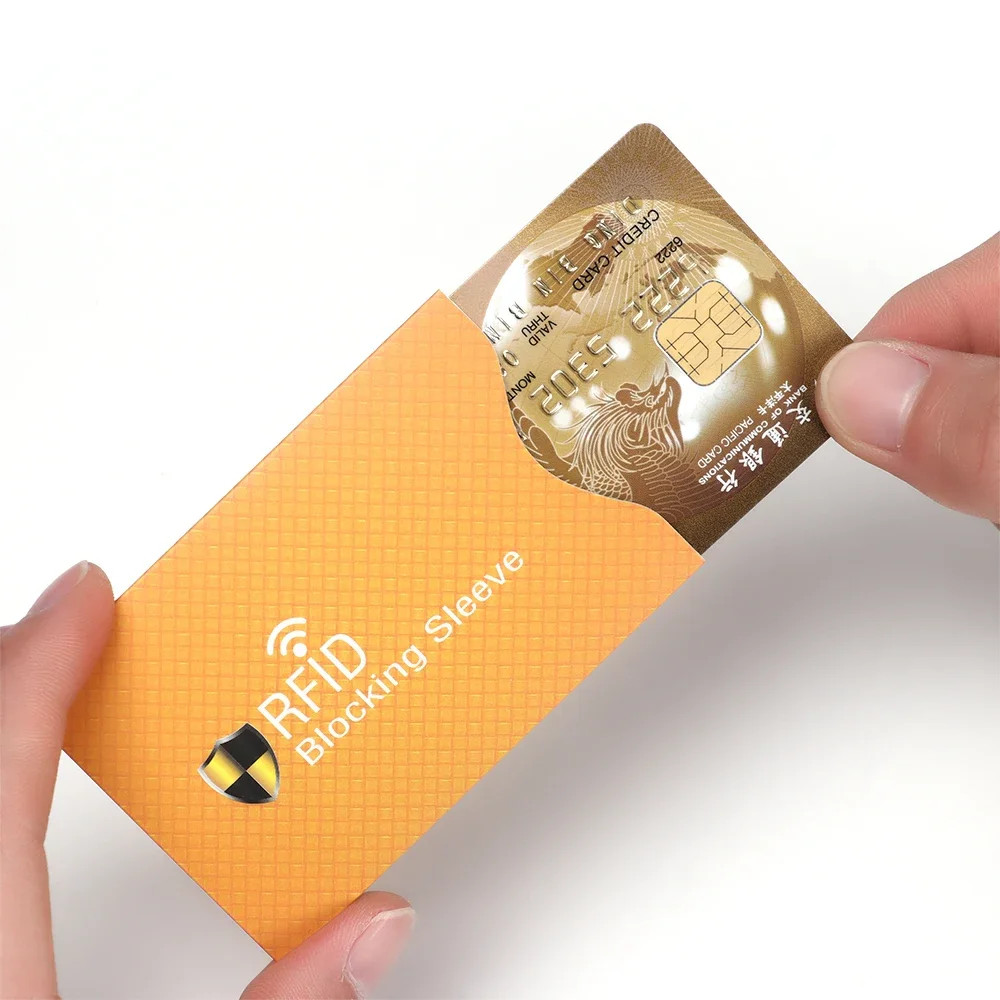 5Pcs RFID Blocking Card Protector Sleeve Anti-Theft Credit Card Holder