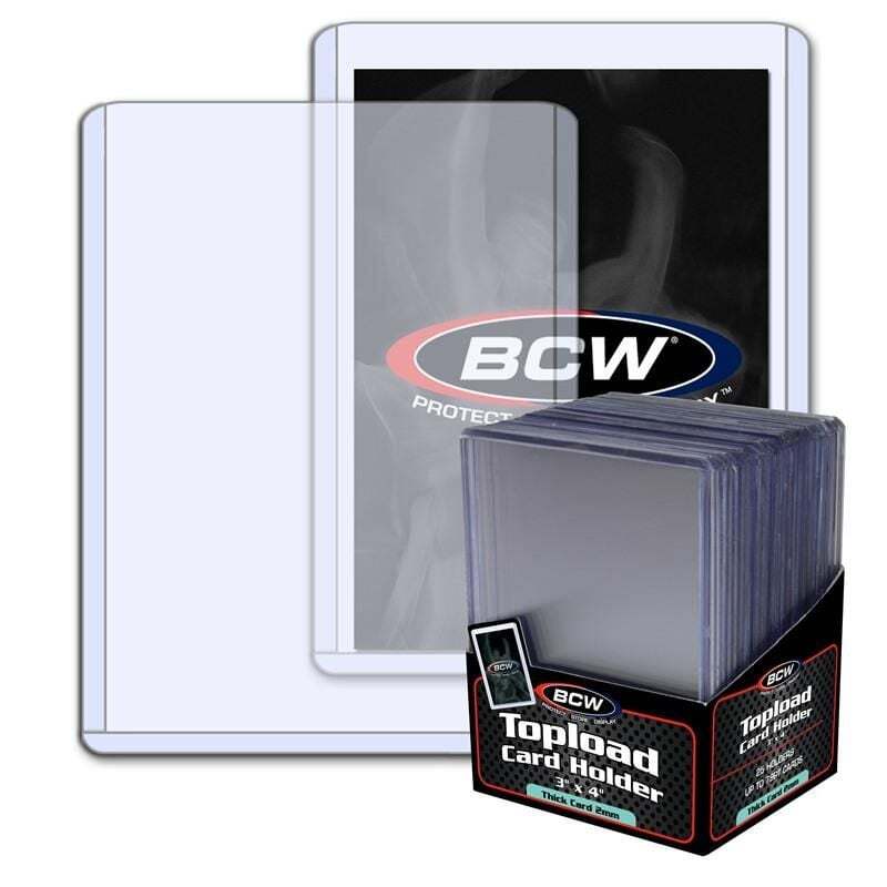 1 pack of 25 BCW 3″ x 4″ Thick Topload 79pt. Card Holders