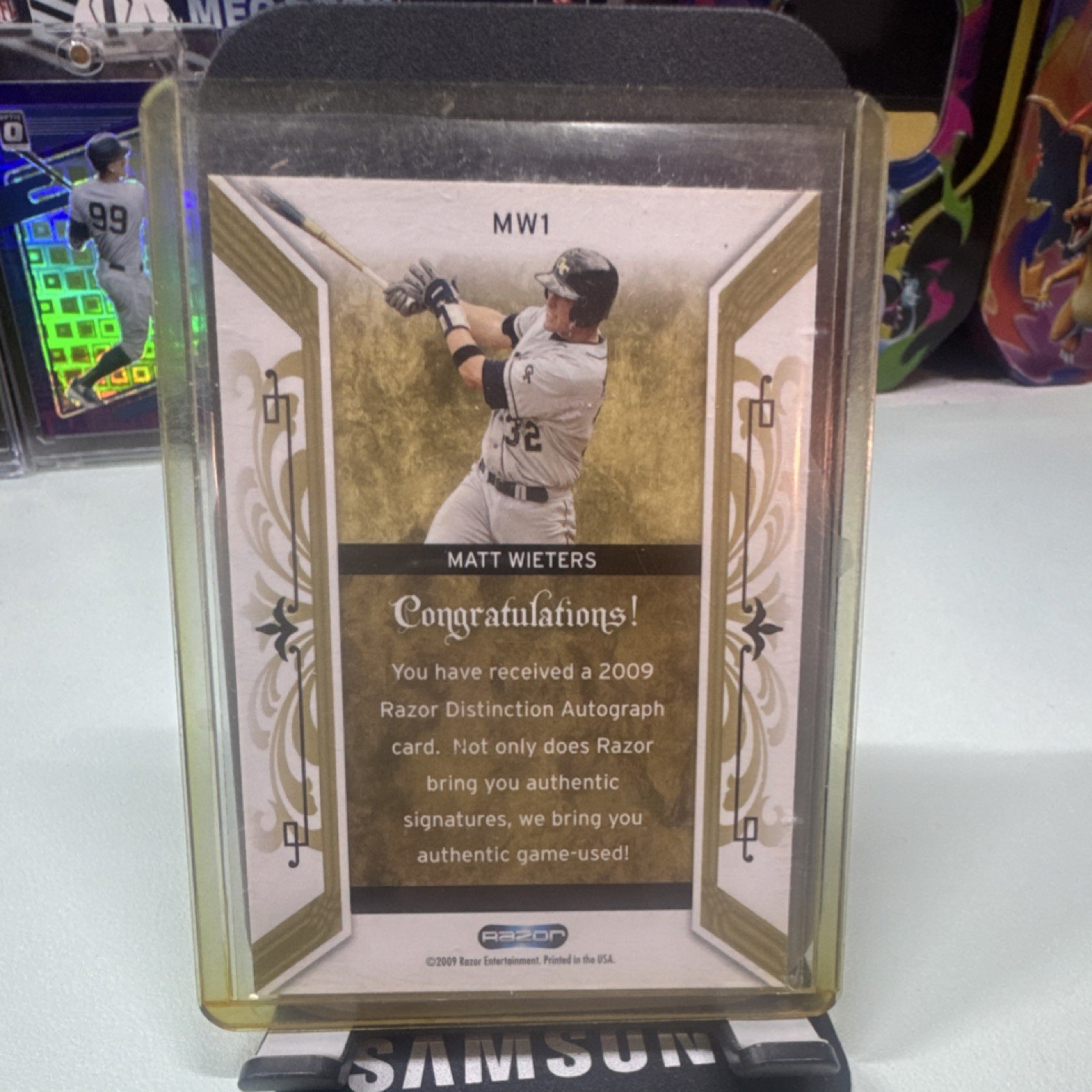 Razor 2009 Distinction Autographs Matt Wieters Baltimore Orioles MW1 Autograph