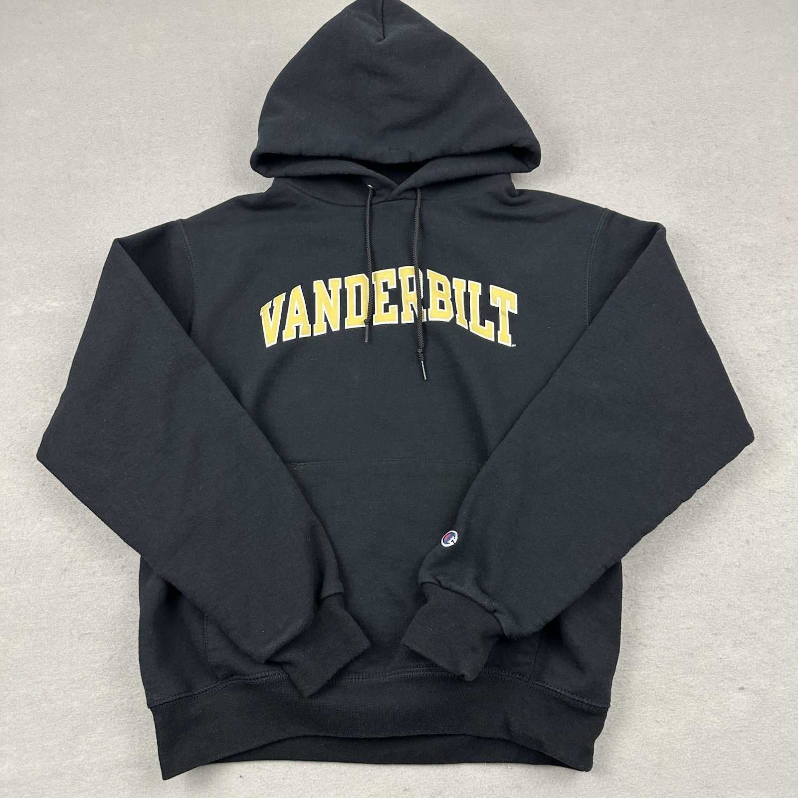 Vanderbilt Hoodie Men Small Black Solid Champion Pullover Sweatshirt NCAA S