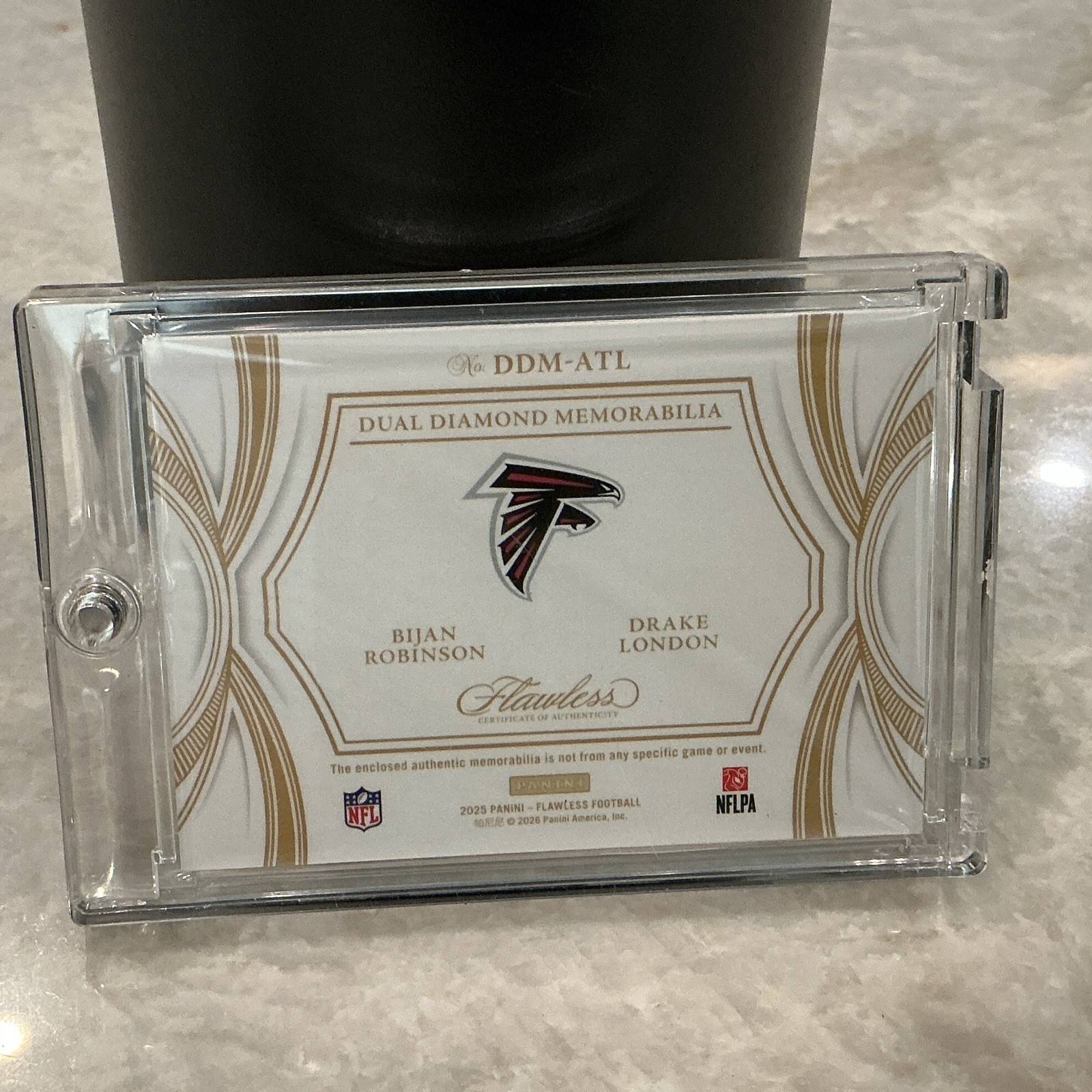 Panini Flawless Bijan Robinson Drake London 1/3 Dual Diamond MEM #DDM-ATL