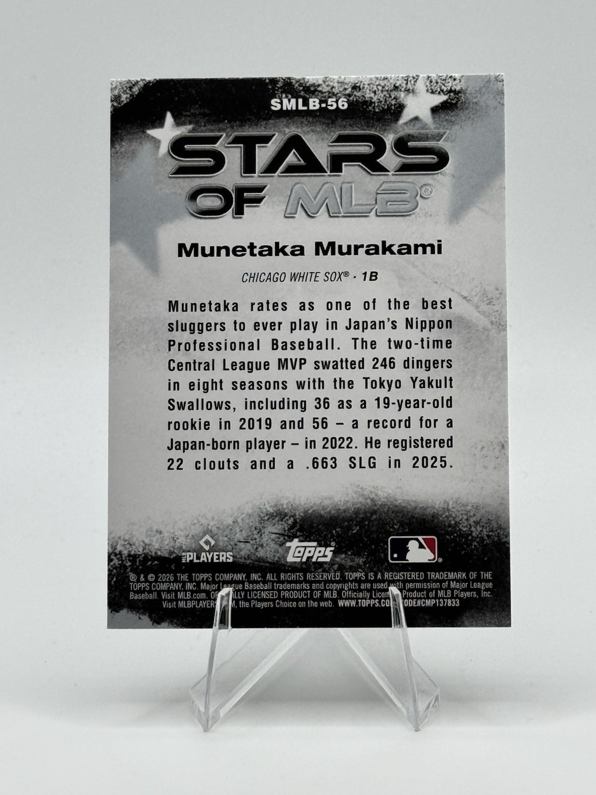 Munetaka Murakami 2026 Topps Series 2 Stars of MLB RC #SMLB-56 Chicago White Sox