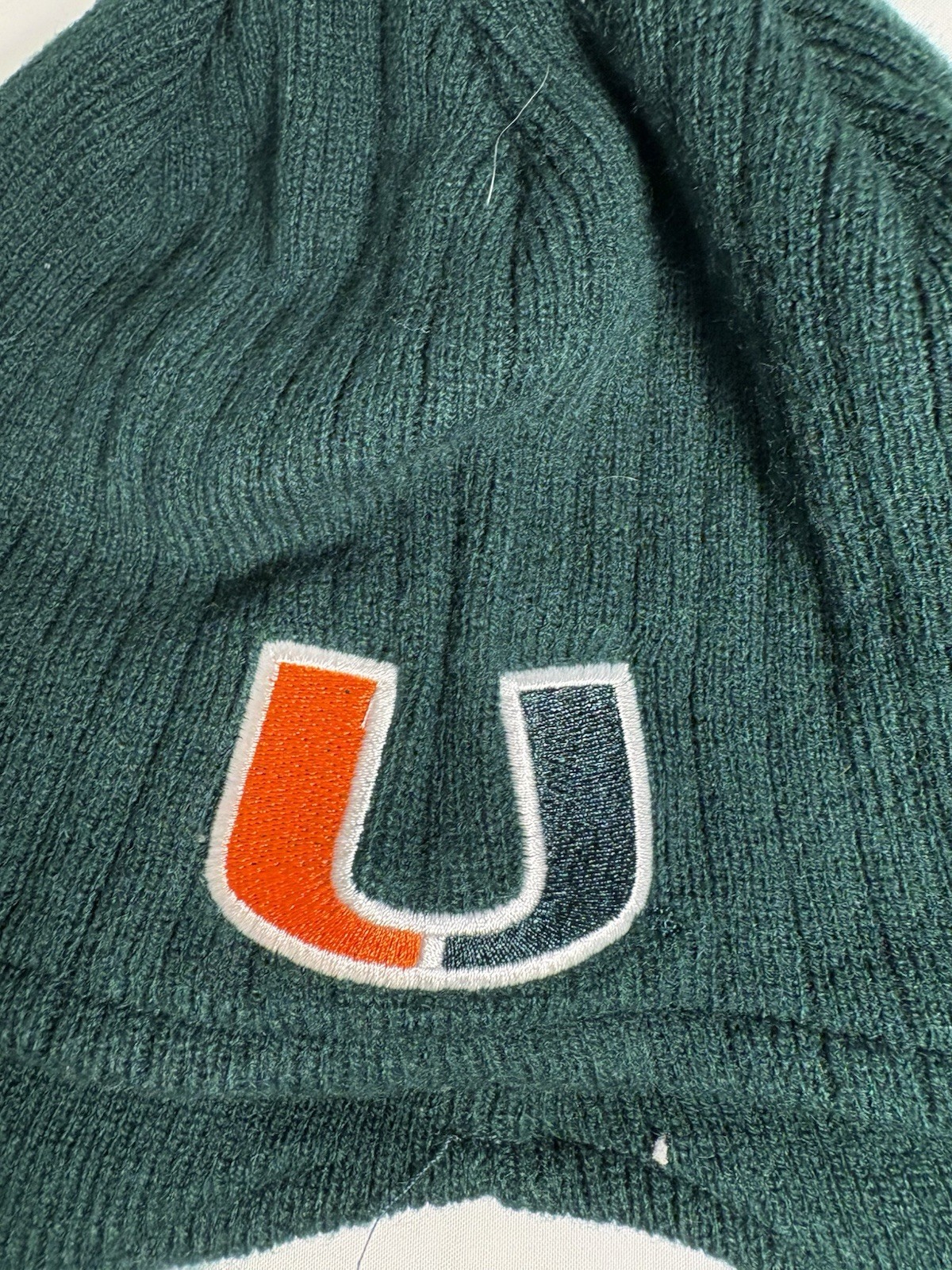 Miami Hurricanes Canes Knit Ear Flap Tassel Beanie Knit NCAA