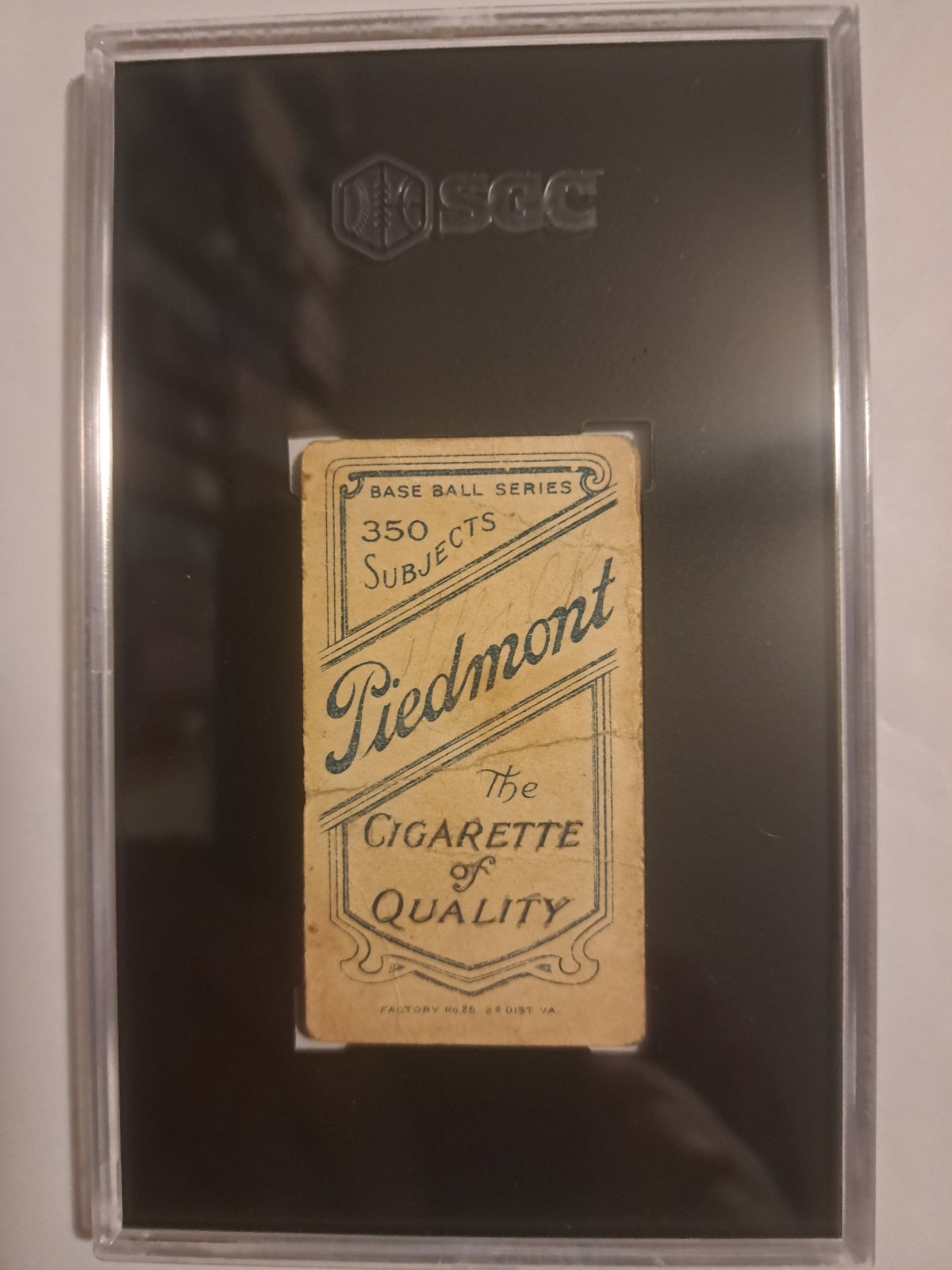1909-11 T206 Nap Rucker Piedmont 350 Subjects Back (RC) SGC 1