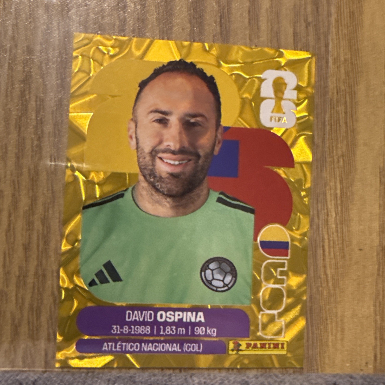 Panini FIFA WC 2026 Stickers-Exclusive Gold Crumple-COL Colombia- Pick Yours