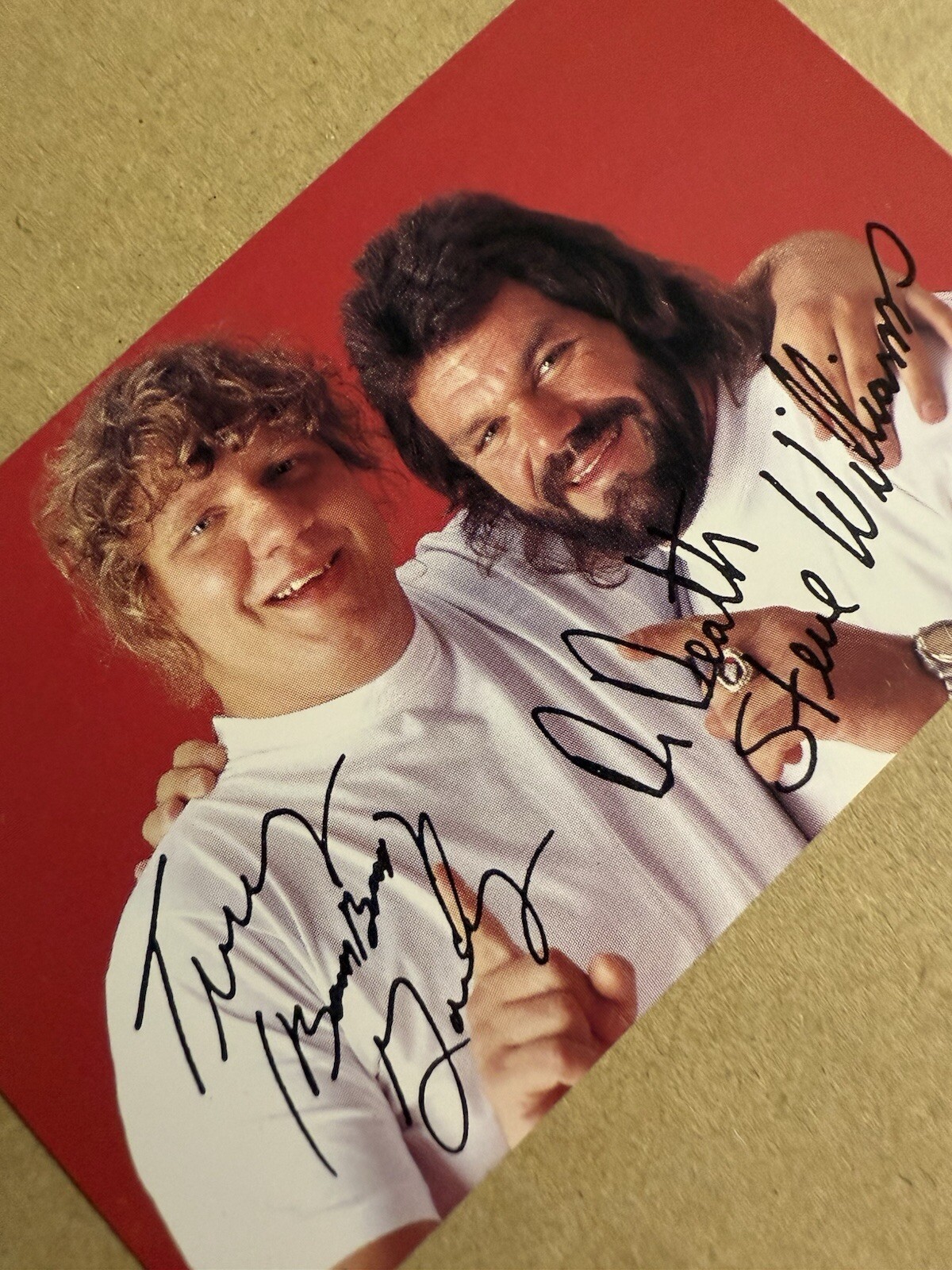 Terry Gordy Steve Williams Phone Card Printed Autograph AJPW WCW WWF 86x54mm