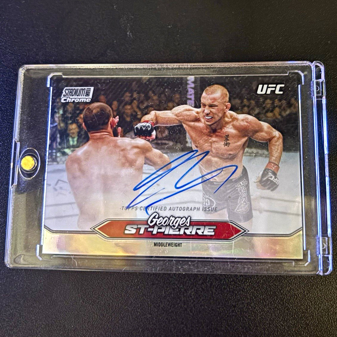Topps 2025 Stadium Club UFC Georges St-Pierre Chrome Autographs Auto CAS-GSP