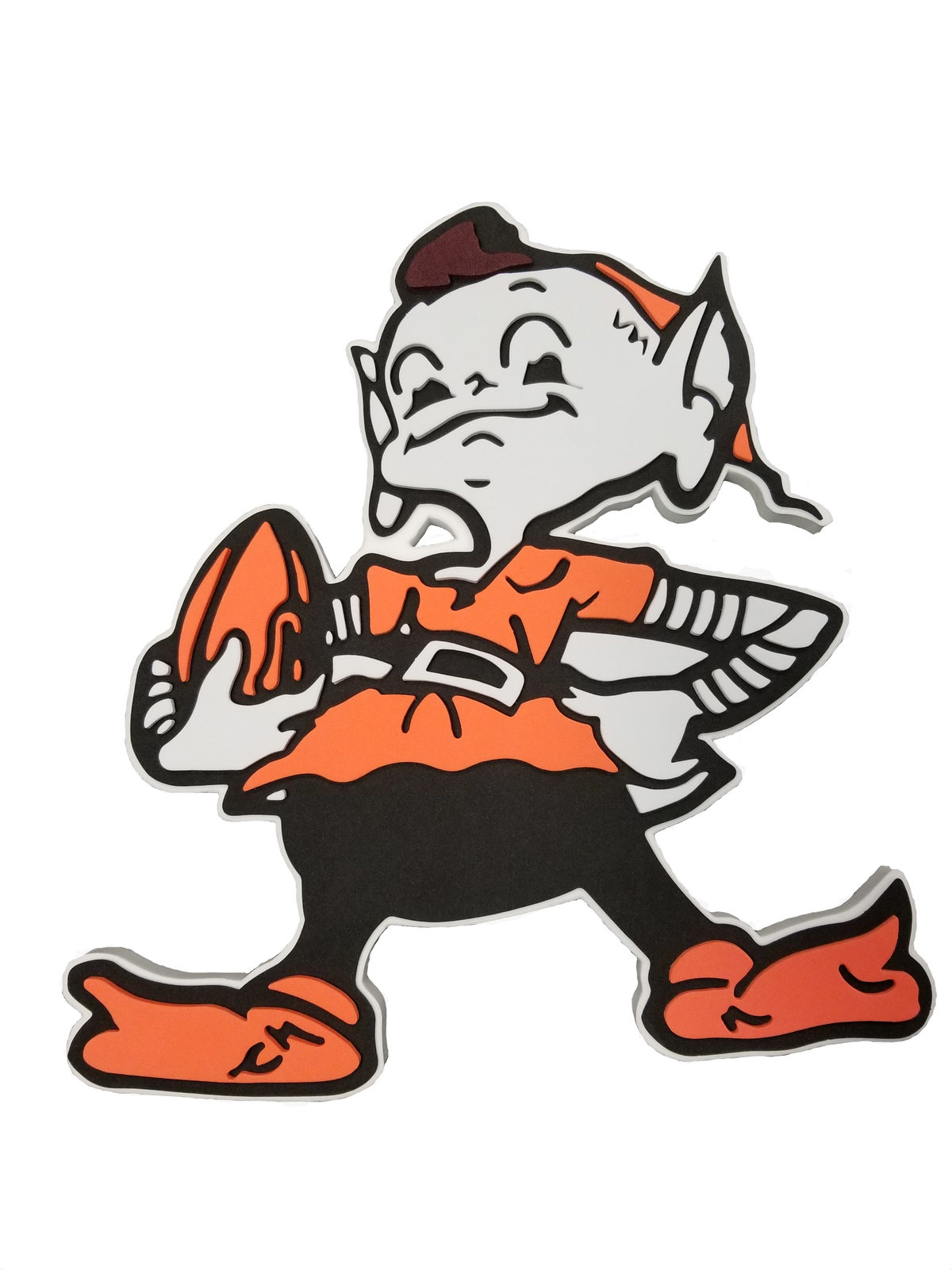 Cleveland Browns Brownie the Elf 3D Fan Foam Logo Sign 14 x 15″ and 1 inch Thick