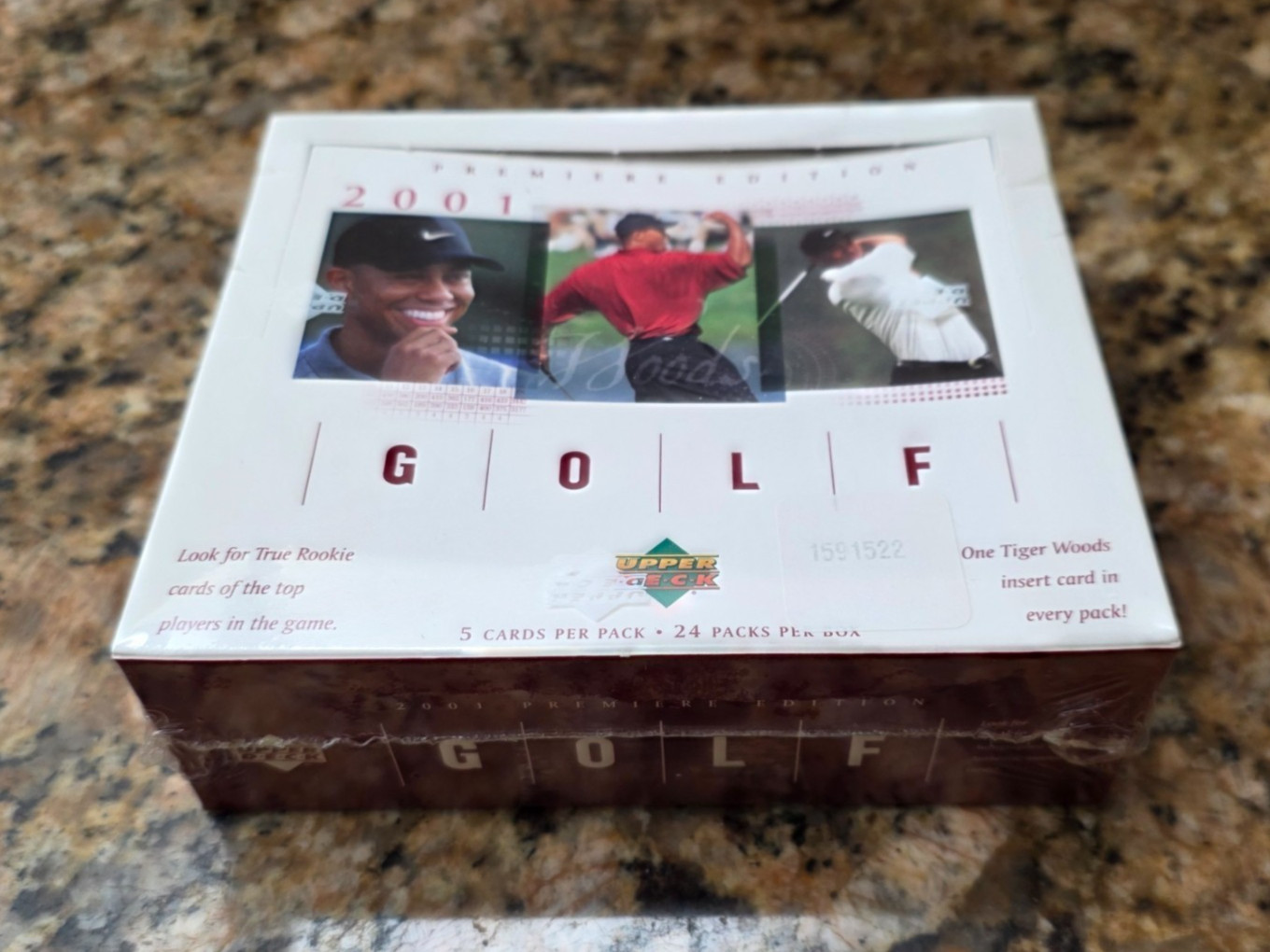 2001 Upper Deck Premiere Golf Box Red Sealed Tiger Woods Auto Rookie FASC MINT