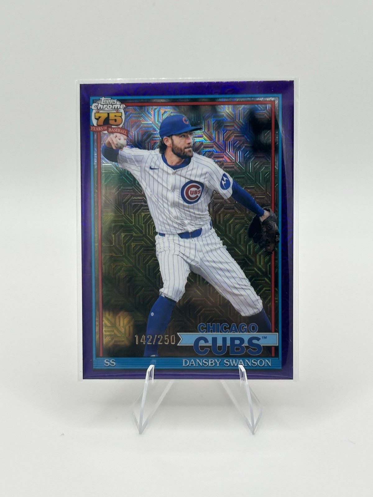 Topps 2026 Series 1 Purple Dansby Swanson Chicago Cubs #91C-7 /250