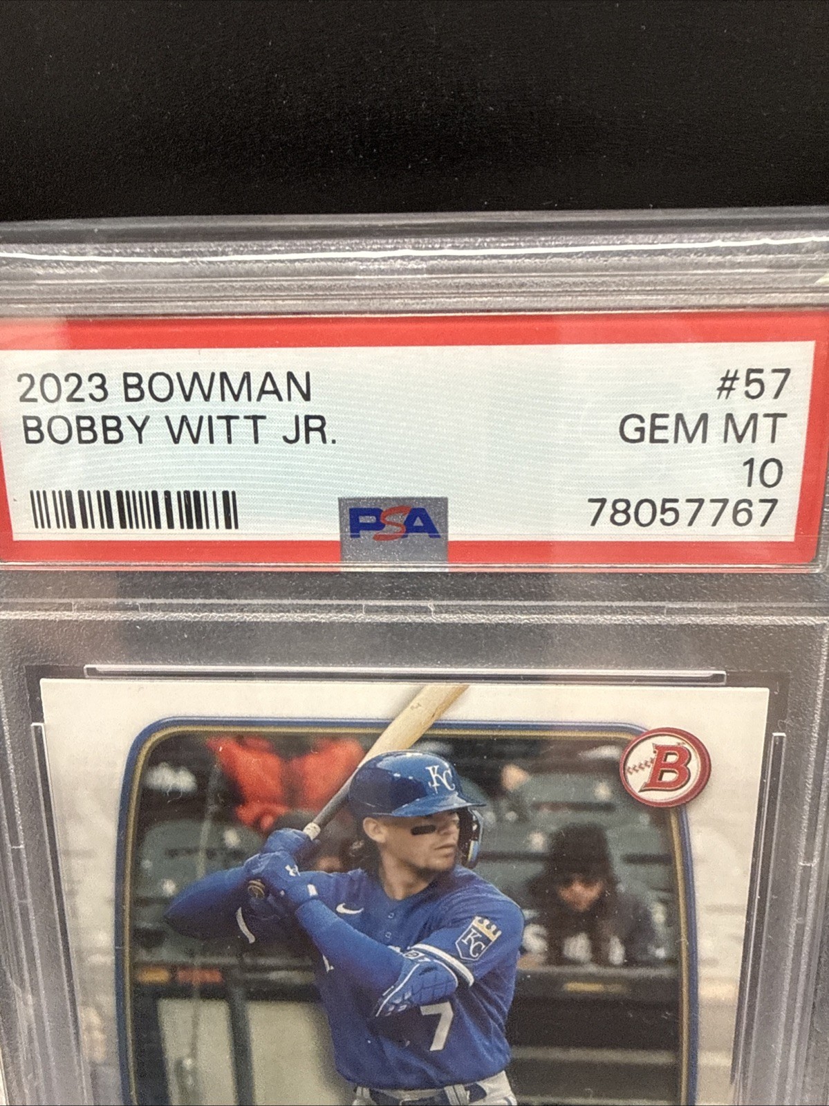 Bowman 2023 Bobby Witt Jr. #57 Base Set PSA 10 Gem Mint Kansas City Royals