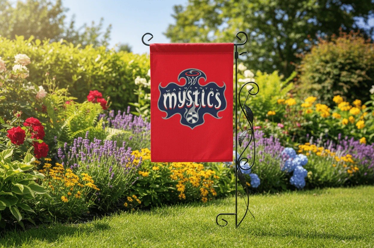 Washington Mystics 2 Sided Garden Flag NWT Logo WNBA