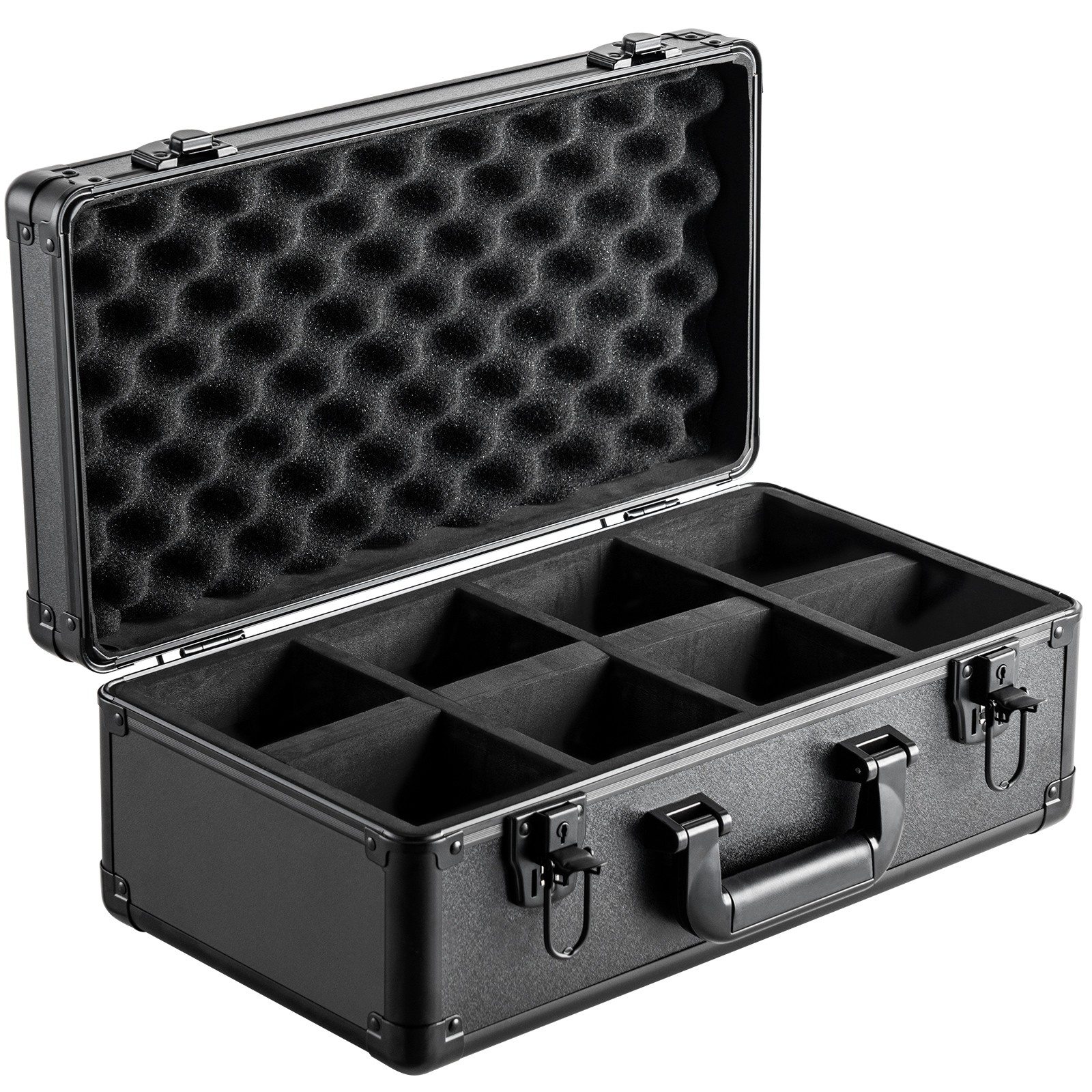 VEVOR 96 PSA Graded Card Storage Box 4 Slots Sports Card Holder Case Key Lock