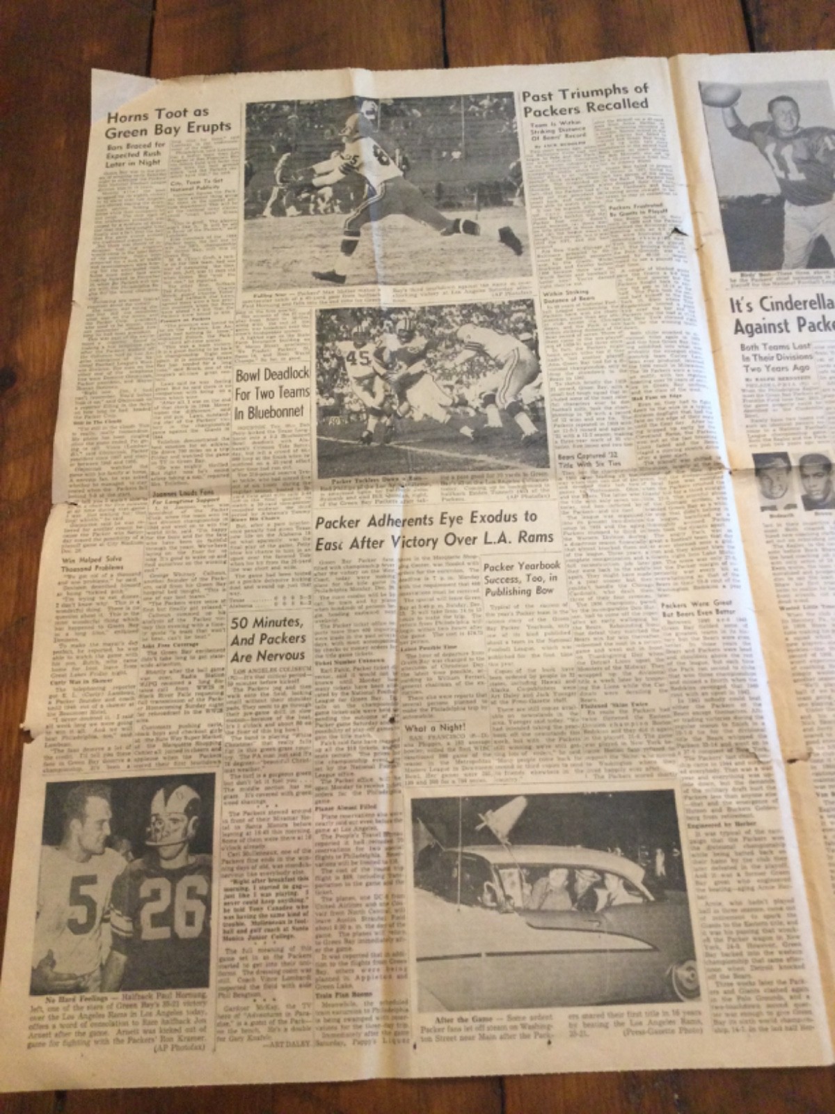 1960 Packer Green Bay News Gazette Souvenir Edition Win Clinch Conference Title