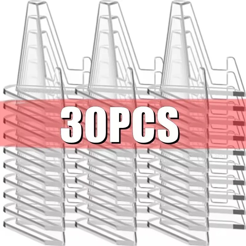 30 Pack Clear Card Stands, Arcylic Card Display for Sports Graded