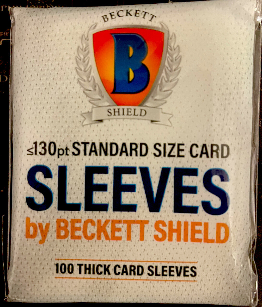 300 Count-Beckett Shield Semi-Rigid 130pt. Storage Sleeves Card, Standard Size