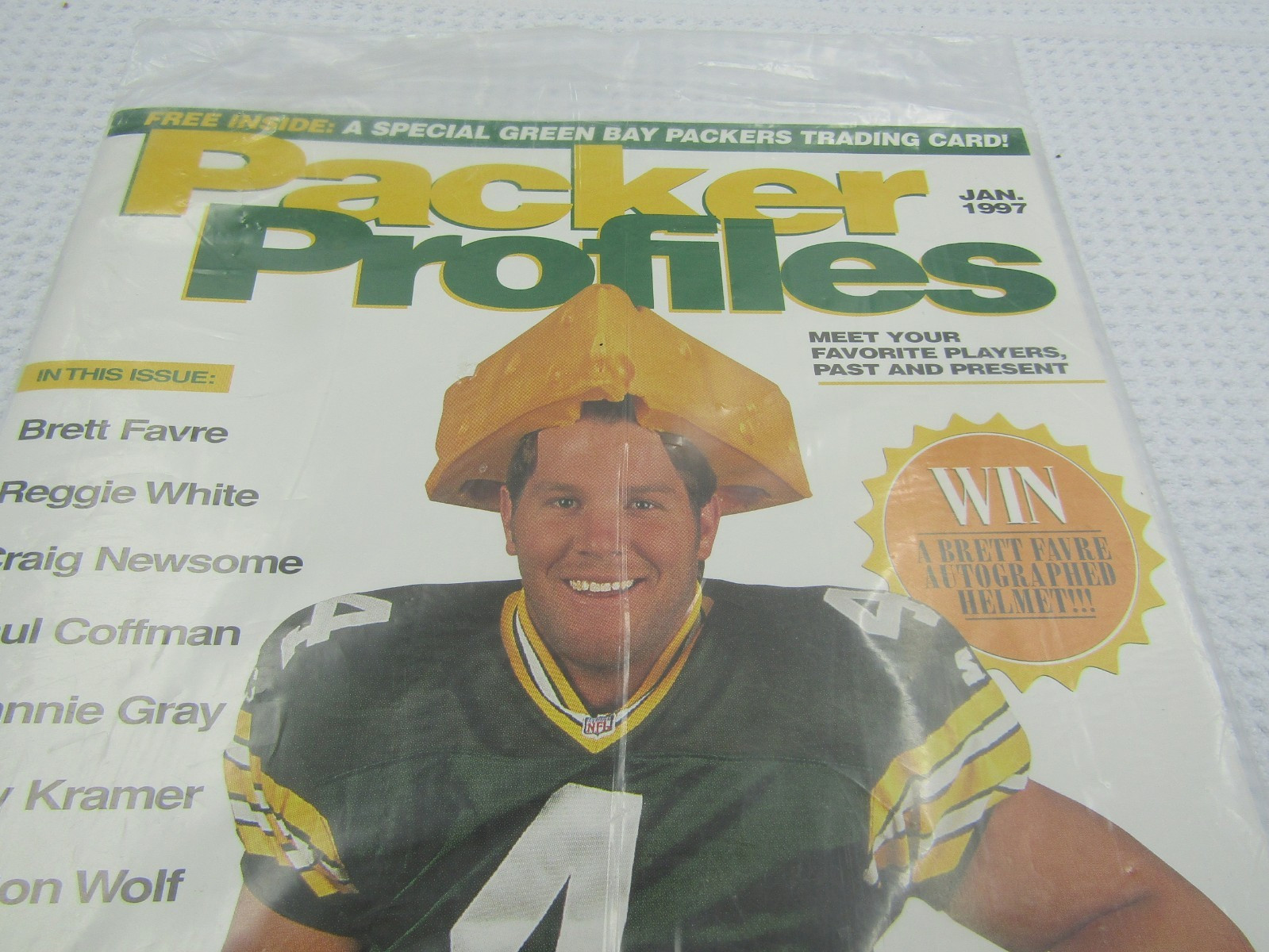 Brett Favre Packer Profiles Jan. 1997- Cheese Head – New