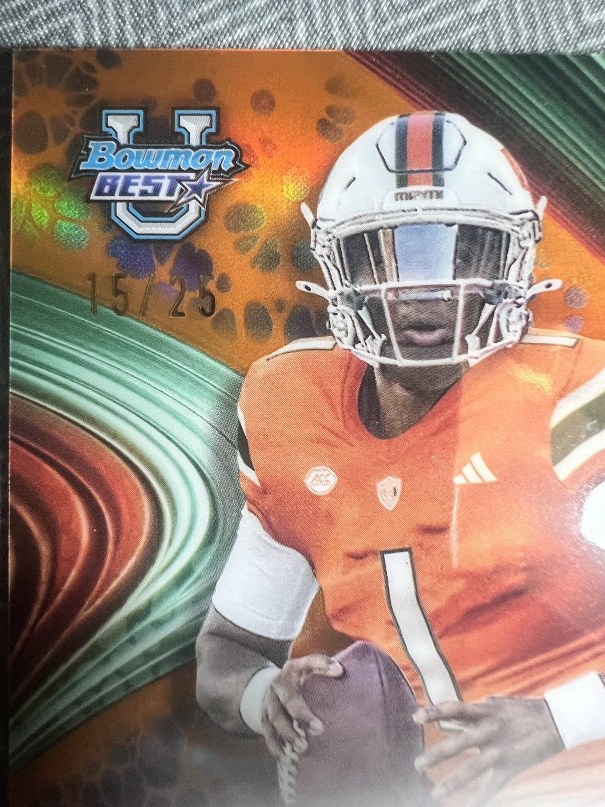 2024 Bowman’s Best U – Cameron Ward – /25 Autograph Orange #BOA-CWA Miami