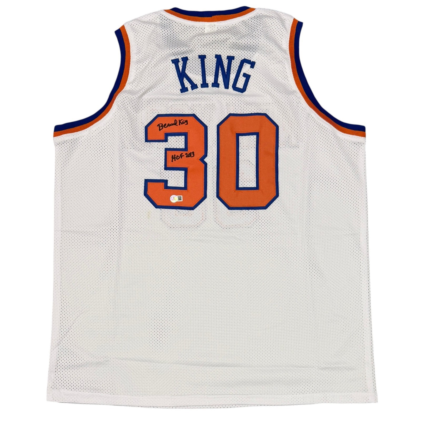 Bernard King Signed New York Knicks Custom Jersey w/ HOF 2013 Beckett W BAS COA