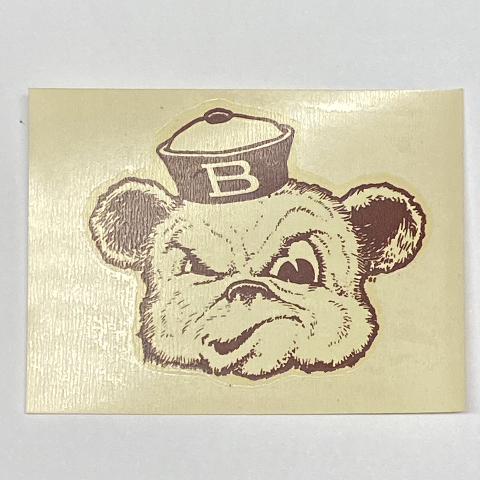 Vintage 1950’s Brown Bears University Decal 2.5×3 In