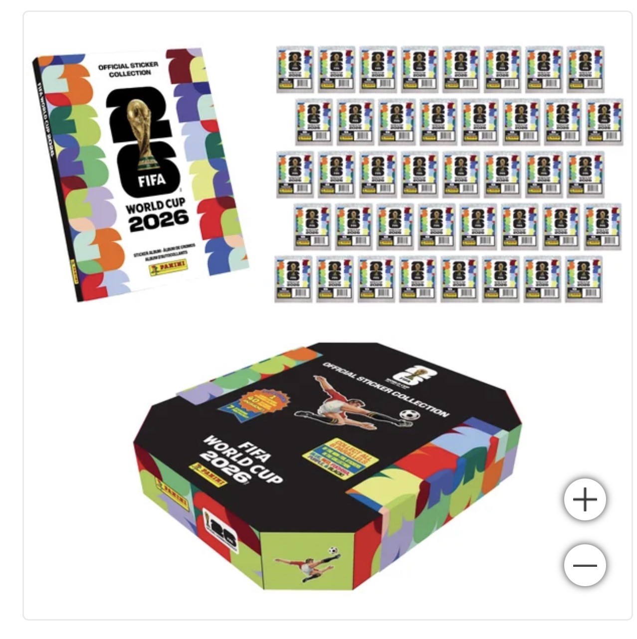 PANINI Soccer FIFA WORLD CUP 2026 Sticker Stadium Box 40 Packs Hard Cover Album