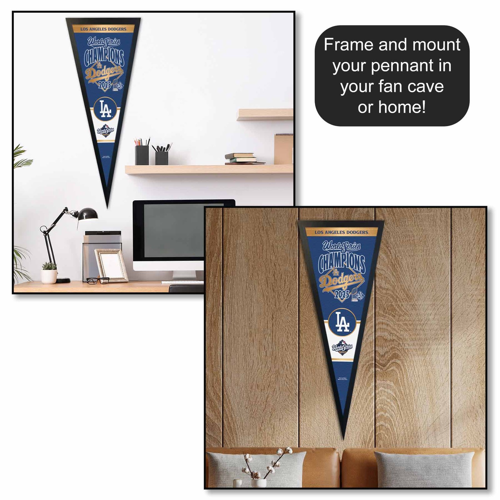 Los Angeles Dodgers 2025 World Champions Series Premium Pennant