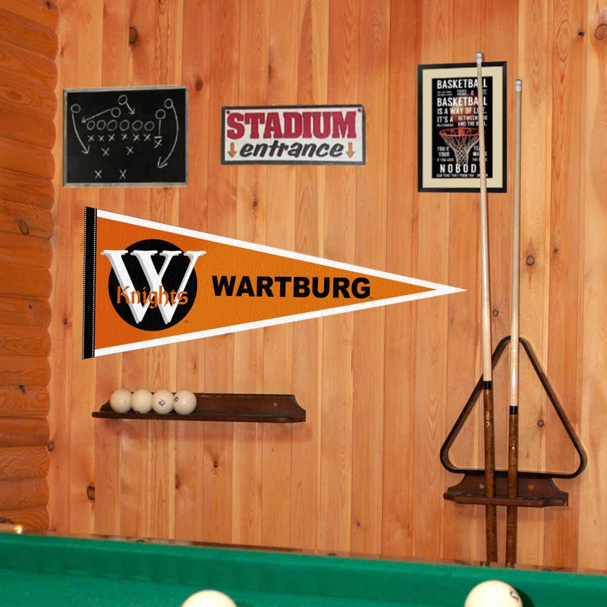Wartburg College Knights 12 in X 30 in College Pennant