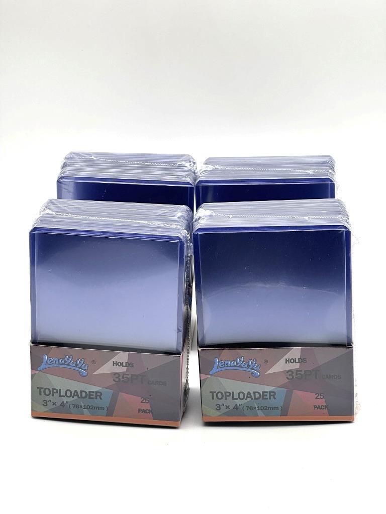 Lenayuyu 100pcs Lenayuyu 3″ x 4″ Clear Regular Toploaders 35PT Hard Card Holders