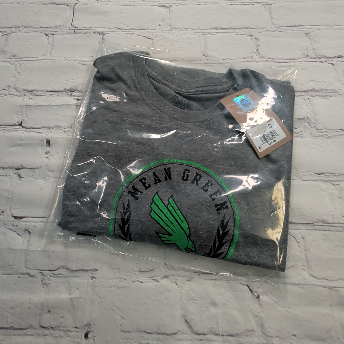 NEW Mens Large NCAA North Texas Mean Green Eagles Tee SS Athletic Fit T-Shirt