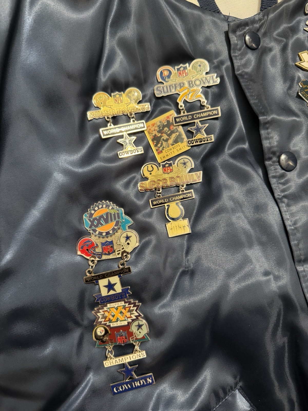 Vintage Dallas Cowboys Jacket With Pin Collection