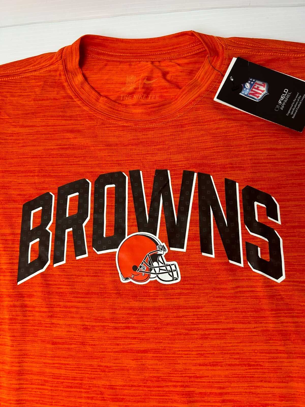 Nike Cleveland Browns Mens Size Small Football Dri-fit Shirt Velocity Orange