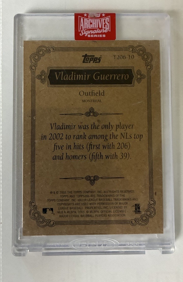 2019 Topps Archives Signature Series #206 Vladimir Guerrero Montreal Expos 1/1