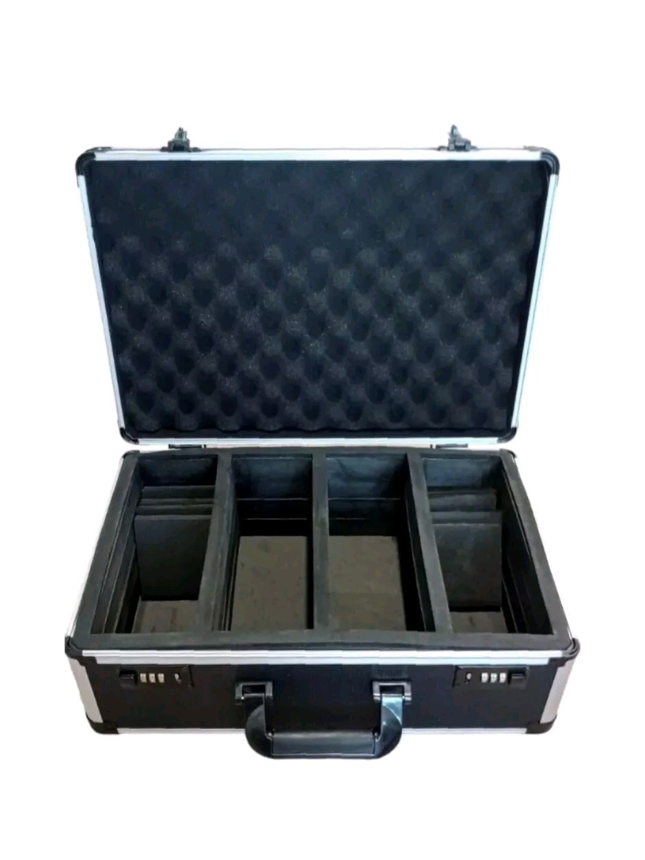 Graded Card Case w/ Dividers: 150 Slab Storage – Waterproof & Dual Combo Lock
