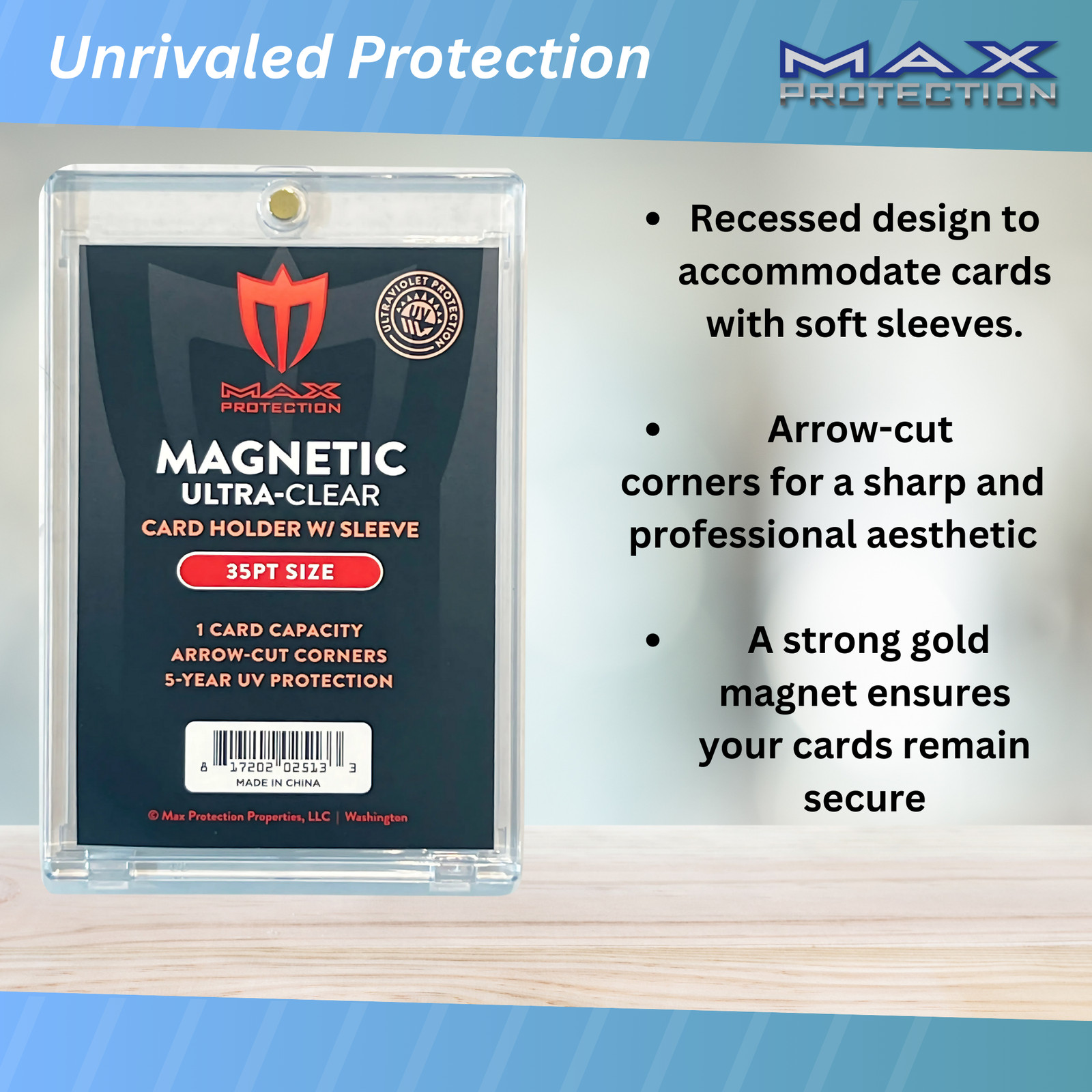 20 Pro Mold 35pt w/Penny Sleeve Magnetic One Touch Card Holders MH35S – 2nd Gen!