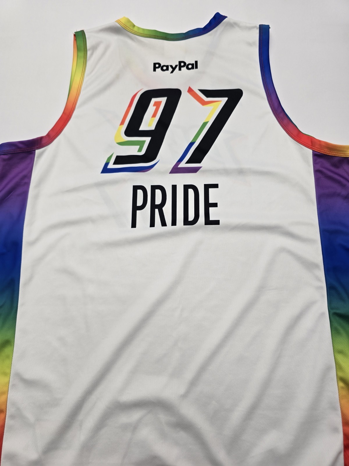 Phoenix Mercury Pride Day Basketball Jersey Mens XL White WNBA PHX Rainbow Tee