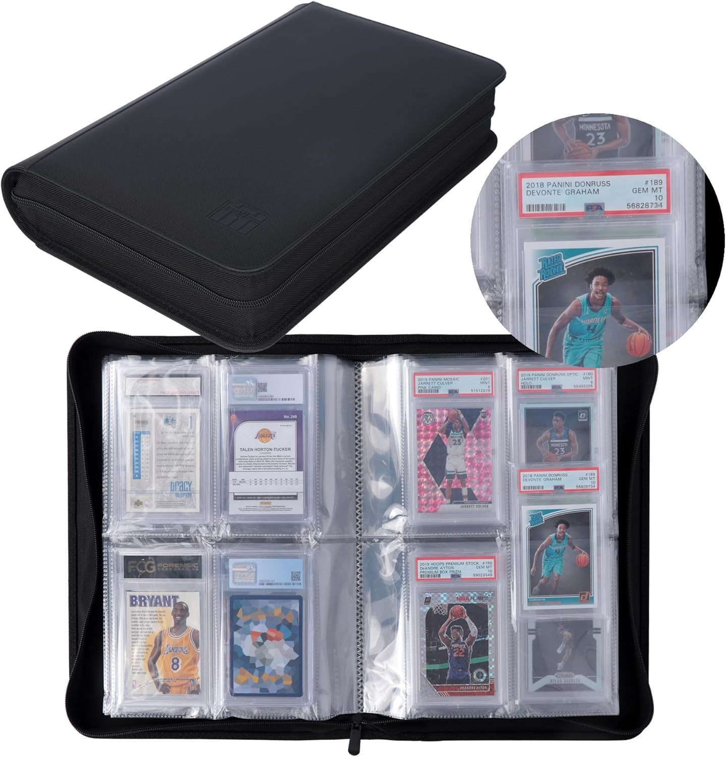 Graded Card Binder – Holds 40 PSA Slabs, 4 Pocket Slab Binder for PSA, CGC, CSG,