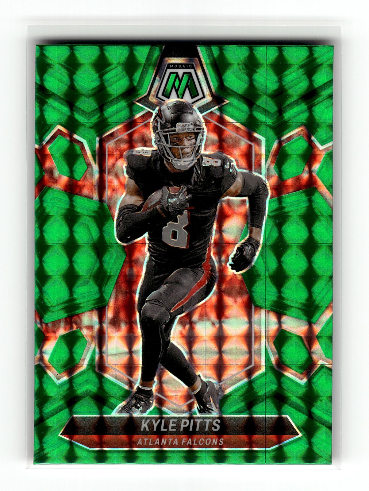 Kyle Pitts 2024 Panini Mosaic #11 Atlanta Falcons Mosaic Green Prizm