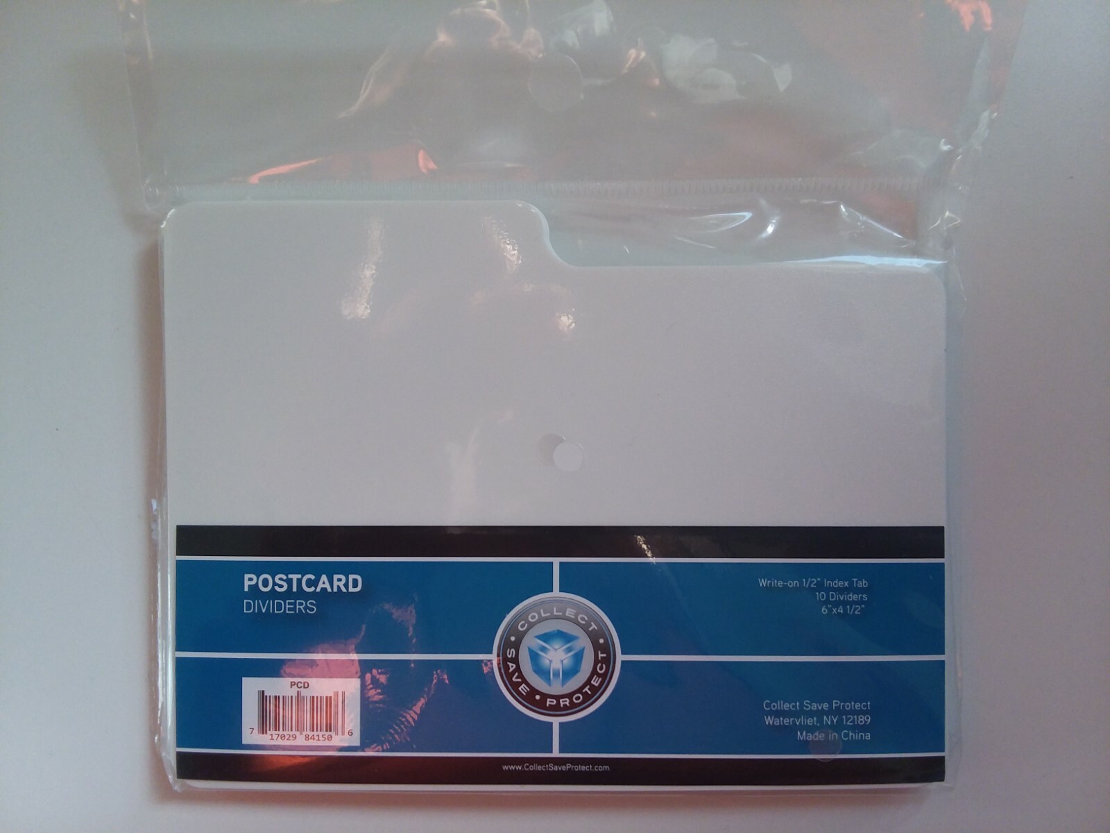 (50) CSP Postcard Dividers White 6″x4 1/2″ with 1/2″ tab Pkgs of 10 NIP