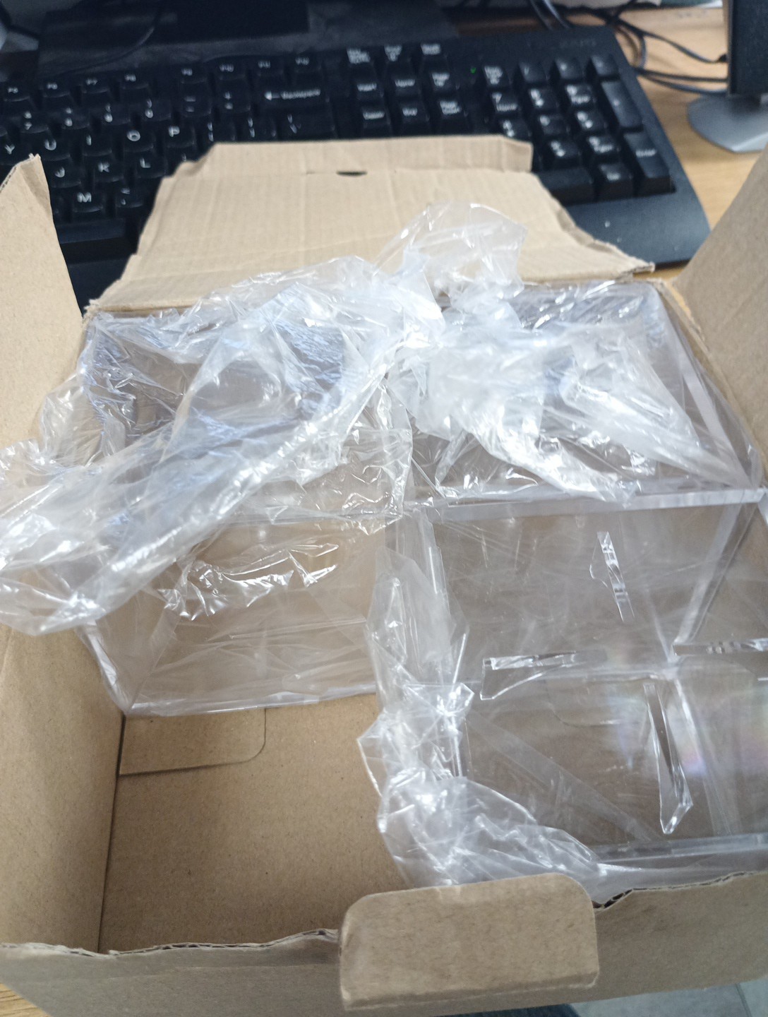 Baseball Display Case Acrylic Clear Holder Square Cube Lot Of 4