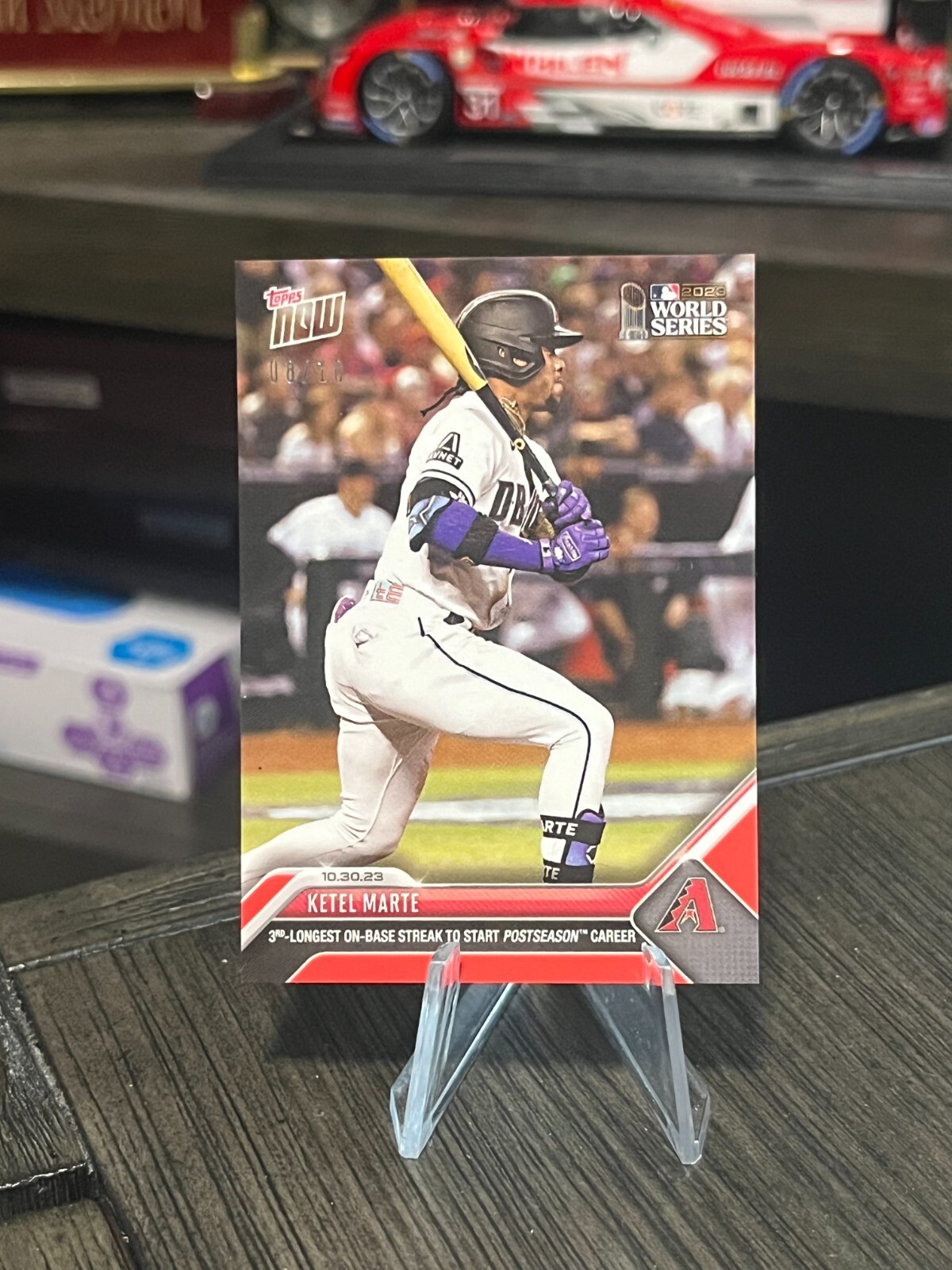 2023 WS MLB Topps NOW 1060 KETEL MARTE 19GM ON BASE STREAK DIAMONDBACKS Red /10