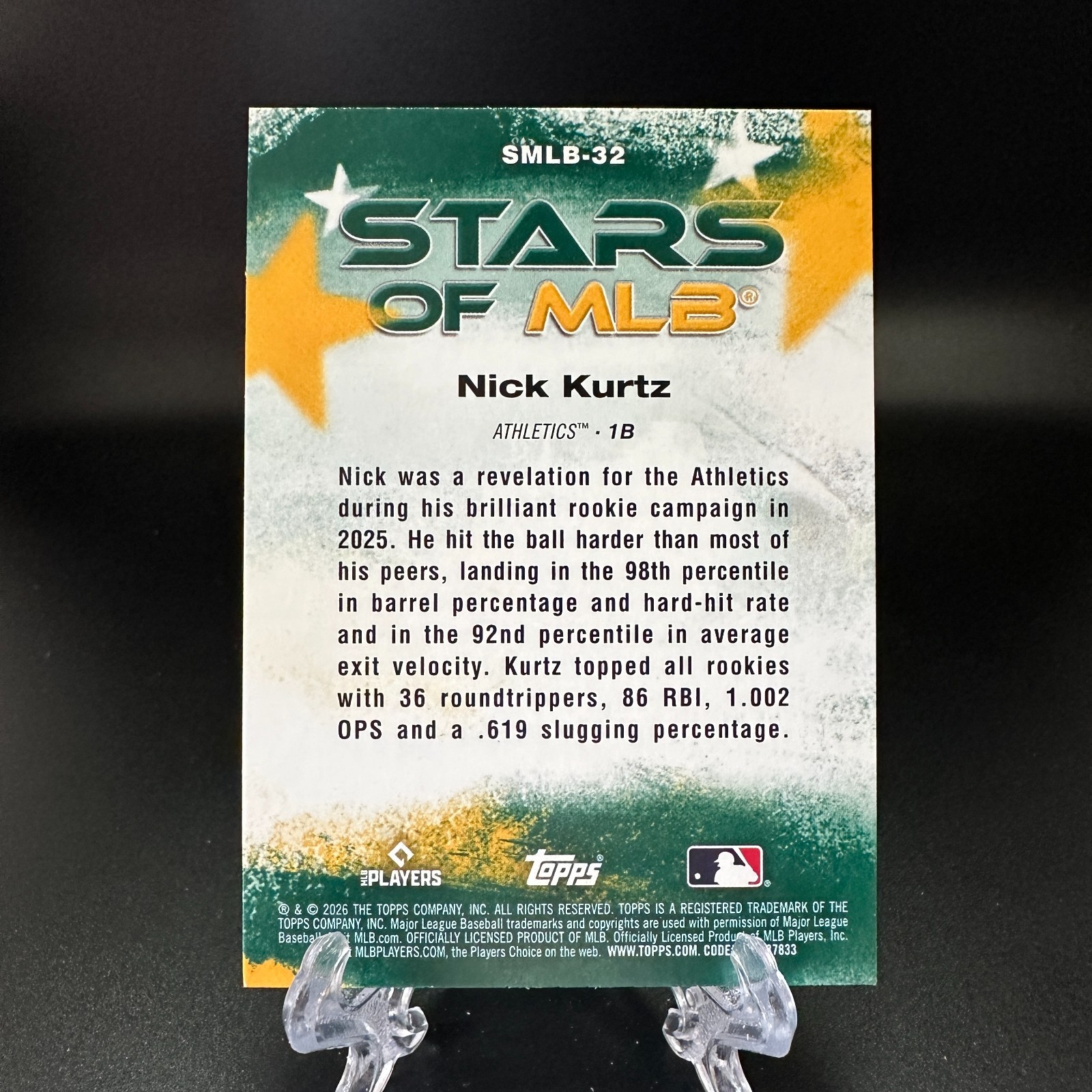 2026 Topps Series 2 -Nick Kurtz Stars of MLB #SMLB-32 Athletics